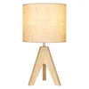 Lampa nocna EDISHINE, lampa stołowa z drewna, oprawka E27, Podgląd zdjęcia produktu 1