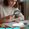 Lupa 10x s LED osvetlením (18 diód) a veľkým skleneným Náhľad obrázku produktu 15