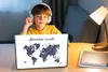 MuchoWow® Laptop Aufkleber Sticker Cover Weltkarte - Blau - Produktbild-Vorschau 3