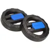 Two black wheels with blue inserts, each with the Nilfisk logo, are shown against a white background. Produktbild-Vorschau