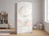 Kleiderschrank für Kinderzimmer mit Motivdruck, 88x187x54 Produktbild-Vorschau 3