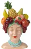 Pflanzkopf Büste Frau Vase mit tropischen Früchten 22cm Produktbild-Vorschau 2