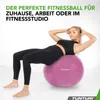 Tunturi Anti Burst Fitnessball mit Pumpe - Yoga-Ball 65 cm Produktbild-Vorschau 2