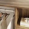 Kleiderschrank ‘Nesbyen’ mit Garderobenstange Walnussoptik Produktbild-Vorschau 7