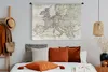 MuchoWow® Wandteppich Wandbehang Karte - Europa - Jahrgang Produktbild-Vorschau 4