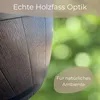 Große Holzfass-Optik Pflanzschale grau für draußen 51 x 36 Produktbild-Vorschau 6