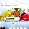 An ozone machine is placed inside a refrigerator filled with fruits and eggs. Náhľad obrázku produktu