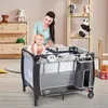 Babybett klappbar, Kinderreisebett Reisebett mit Rollen Produktbild-Vorschau 2
