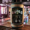 Rustikální bar z dřevěného sudu s policí uvnitř, barva Náhled obrázku produktu 6