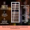 Klarstein vinotéka, slim, sklenené dvere, 2 zóny, LED, 5-18 Náhľad obrázku produktu 2