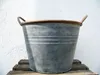 Shabby Zink Pflanzkübel mit Griffen, Höhe 19 cm, Produktbild-Vorschau 4