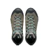 ZG Trek GTX Trekking Schuhe für Damen von Scarpa in Grau mit blauen Schnürsenkeln und robustem Profil. Podgląd zdjęcia produktu