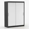 A studio shot of a black and white wardrobe. Voir les images du produit
