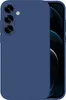 A blue phone case is shown from the back, with the phone partially visible on the right. Produktbild-Vorschau