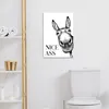 MuchoWow® - Leinwandbilder - Zitat - Esel - Tiere - Netter Produktbild-Vorschau 3