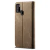 Galaxy A21S Hülle, LaimTop Denim Leder Brieftasche Produktbild-Vorschau 3