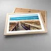 Gerahmtes Poster - Rahmen in heller Eiche - Meer Strand Produktbild-Vorschau 3