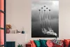 MuchoWow® Poster Flugzeug - Himmel - Wolken - Schwarz und Produktbild-Vorschau 3