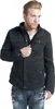 A man wearing a black jacket and blue jeans, posing against a white background. Produktbild-Vorschau