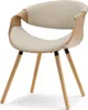 Chaise de salle à manger design SAROLTA - chêne / beige Voir les images du produit 1