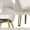 Chaise MARILYN Effet velours style scandinave - taupe/or, Voir les images du produit 5