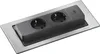 EVOLine BackFlip EDELSTAHLOPTIK 2x Steckdose mit USB-C, Produktbild-Vorschau 1