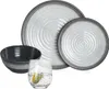 Melamin Camping Geschirr Set 4 Personen Stone Grey + 4 Produktbild-Vorschau 1
