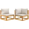 vidaXL 2-tlg. Garten-Sofa-Set mit Kissen Massivholz Akazie Produktbild-Vorschau 1