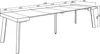 Ausziehbarertisch, 302x90x73cm, Für 14 Gäste, Hölzerne Produktbild-Vorschau 4