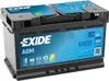 A car battery shown from a 3/4 front angle on a white background. Produktbild-Vorschau