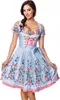 Dirndline Romantisches Dirndl inkl. Spitzenbluse Blau - Produktbild-Vorschau 5