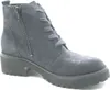 A single dark blue suede boot with laces and a zipper is shown against a white background. Anteprima dell’immagine prodotto