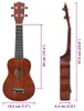vidaXL Sopránové ukulele pre deti s taškou Tmavé drevo 23" Náhľad obrázku produktu 7