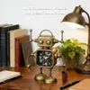 Handgefertigte Roboter-Tischuhr aus Eisen, Steampunk-Stil, 19x9x25,5 cm Produktbild-Vorschau