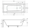 Badewanne Rechteck 150x70 mit Wannenträger, Ablaufgarnitur Produktbild-Vorschau 7