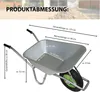 Schubkarre 100 Liter verzinkter Stahl 250 kg Tragkraft Produktbild-Vorschau 2