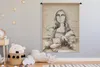 MuchoWow® Wandteppich Wandbehang Illustration der Mona Lisa Produktbild-Vorschau 3