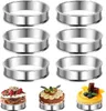 Set mit 6 Gebäckringen aus Edelstahl – 8 cm Tarteringe – Produktbild-Vorschau 1