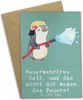 Mr. & Mrs. Panda Grußkarte Feuerwehrfrau Heiß - Meeresbrise Produktbild-Vorschau 1