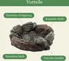 Vogelbad Garten 30cm | Vogeltränke Stein | Wassertränke für Produktbild-Vorschau 3