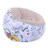 Puf BeanBag wzór Doodle XL 120 x 70 cm biały, pokryty PVC, Podgląd zdjęcia produktu 7