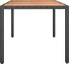 vidaXL Gartentisch mit Holzplatte Schwarz Poly Rattan & Produktbild-Vorschau 4