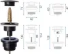 Diagrams of bathroom sink drains with dimensions. Produktbild-Vorschau