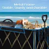 A beach scene with a wagon filled with picnic items and luggage. Produktbild-Vorschau