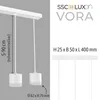 SSC-LUXon VORA Pendelleuchte 3-flammig weiß kompatibel mit Produktbild-Vorschau 6