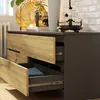 Akord Komoda 4 zásuvky grafitový/řemeslný dub 160x40x55 Náhled obrázku produktu 5