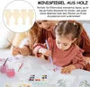 12 Stücke DIY Holzspiegel, Handwerk Holz Prinzessin Produktbild-Vorschau 5
