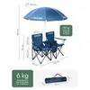 2er Partner Anglerstuhl Campingstuhl mit Sonnenschirm und Produktbild-Vorschau 8