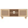 vidaXL TV-Schrank Braun 105x30x40 cm Massivholz Kiefer Produktbild-Vorschau 4
