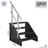 4 Stufen Standtreppe Modell 1 freistehend komplett schwarz Produktbild-Vorschau 1